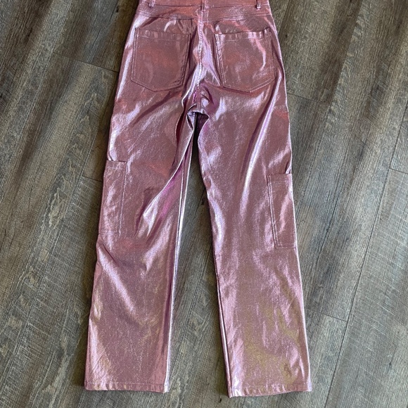 Shimmery Pink Cargo Pants - Picture 5 of 5
